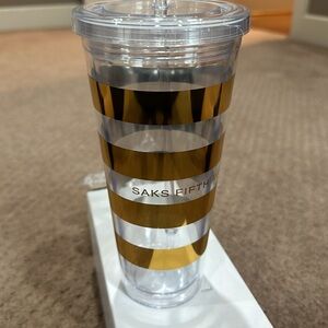 SAKS FIFTH AVENUE ACRYLIC TUMBLER NWT
